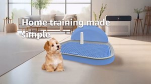 Tfwadmx Pee Pad Holder Dog Potty Tray with Splash Guard & Center Post Mesh Training Toilet Potty Tray Puppy Pad Holder for Puppy and Small Size Dog (Blue, 22.4"×17.7")