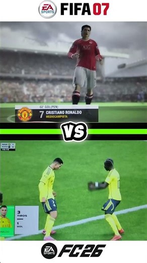 CR7 fifa 07 vs FC26 | Penal Retro: CR7 🔥#cr7 #fc26 #fifa07