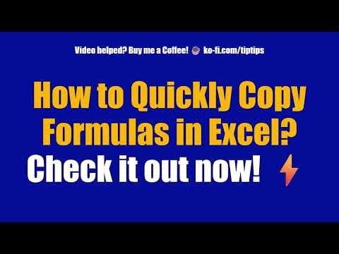 How to Quickly Copy Formulas in Excel? Check it out now! ⚡