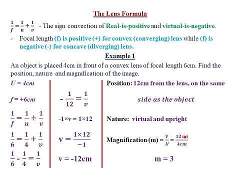THIN LENSES: LESSON 3
