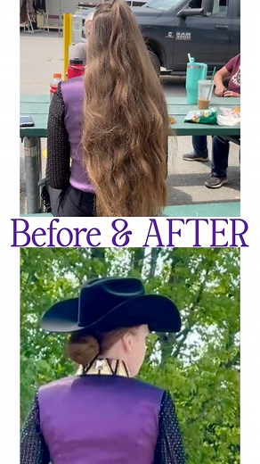 How to fit ALL this hair into the perfect horse show Bun! After years of trial and error, this tutorial will show you a fast and easy way, to style an exhibitor with TONS of hair, to get that perfect show ring look ✨💜#horseshow #hairstyle #perfectbun #horsemanship #dressage #showmanship #AQHA #APHA #longhairdontcare #howto #tutorial #horsetrainingtips #Horsetraining #competition #horseshowlife #saternshowhorses #felthat #cowboyhat | Laura Satern