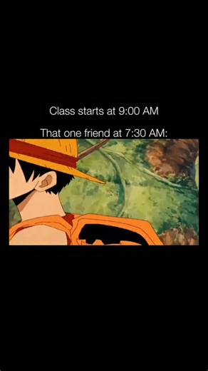 ᕓꝊ𐌋𐌂𐌄𐌍Ꝋ on Instagram: "Follow us @v0lceno Class starts at 9:00 AM That one friend at 7:30 AM acting like it’s the only appointment on earth, fully charged, unhinged energy unlocked, singing nonsense like someone accidentally pressed the “enthusiasm” button at 6:59 AM, and you’re just watching like what timeline are you on, bro? The video is from One Piece, featuring Monkey D. Luffy doing his goofy “baka song” — a ridiculously upbeat, nonsensical bit where Luffy belts out absurd lyrics with c
