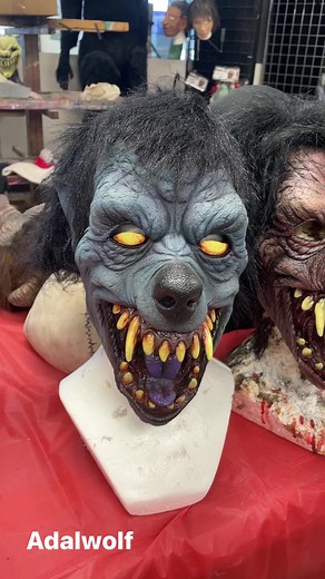 @aaron_d_lewis_1973 latest creation Adalwolf! #werewolf #fearce #fangtastic #getbitoutdoors #imturning #fullmoonvibes #harry #werewolfmask #wolfmask | Zagone Studios, LLC
