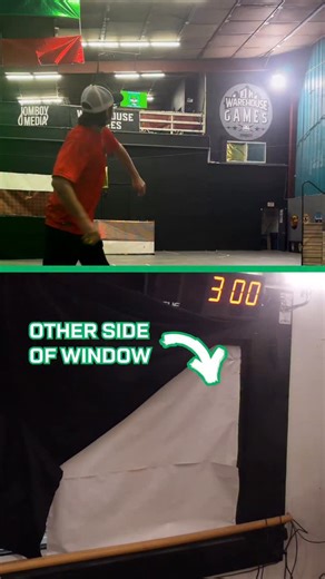 Trying to throw a ball through the window | The Warehouse Games