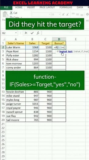 How to use IF function in excel