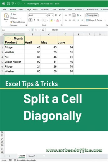 Split a Cell Diagonally in Excel: Quick Guide