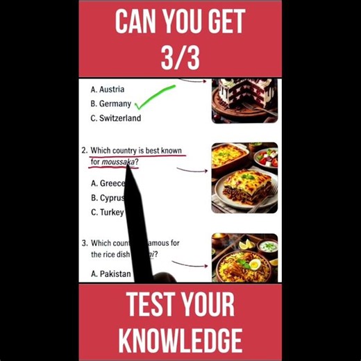 Country & Cuisine Quiz #shorts