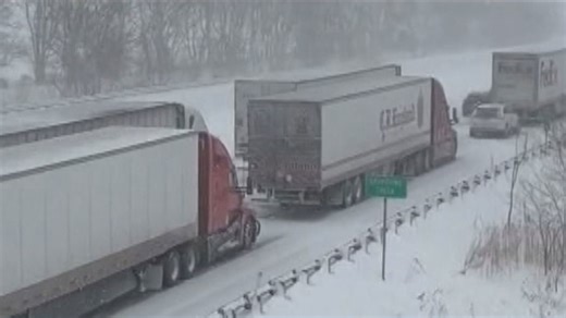 Indiana Toll Road closed after multiple car crashes due to snowy weather conditions