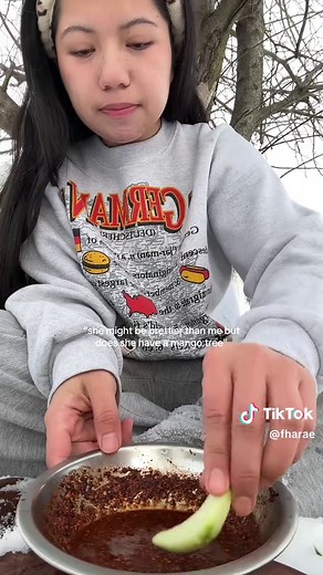 winter baby mango tree🤭🫣 #mangoes #asian #burmesegirl #spicyfood | mukbang