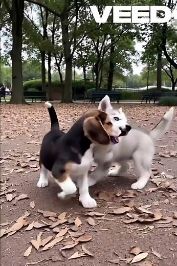 Fluffy Friends: Puppies Having Fun Outdoors