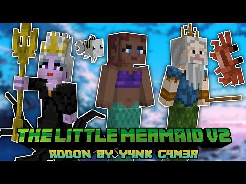 Update!! Minecraft Disney Mod - The Little Mermaid Addon V2 | MCPE Mod Showcase