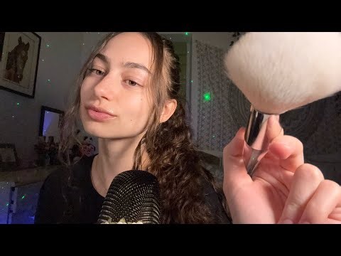 asmr fluffy mic brushing!!