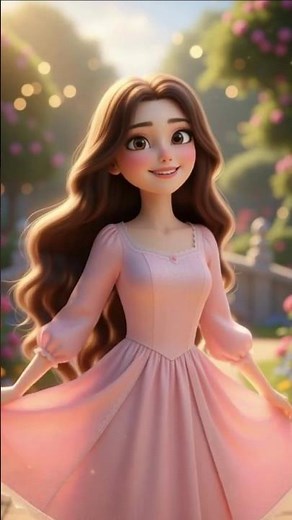 Cute Girl Waving Bye Bye | Adorable 3D Animated Girl Video | Disney Pixar Style