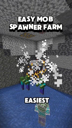 Easy Mob Spawner Farm In Minecraft! #minecraft #survival #minecraftfarms | MrRedd