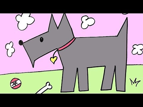 How to Draw a Cartoon Scottish Terrier Dog