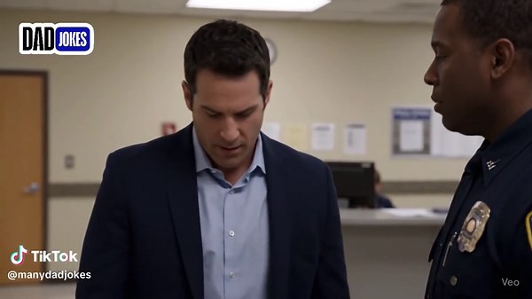 Video of a man going to the police station the officer says: