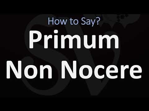 How to Pronounce Primum Non Nocere? (CORRECTLY)