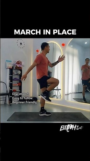 March in Place for Fat Loss (No Jumping, Beginner Friendly) #homeworkout #ELEPHantfitness