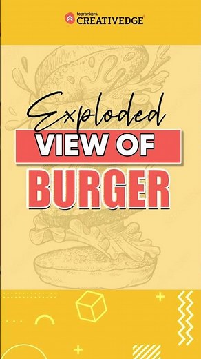 Draw an Epic Exploded Burger in One Minute! 🍔🎨| How to Draw a View of Exploded Burger | #shorts