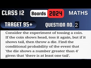 Consider the experiment of tossing a coin. If the coin shows head, toss it again, but if it shows