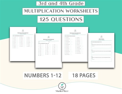 Multiplication Worksheet - Single Digit, Word Problems (PDF Download)