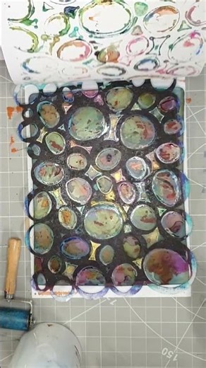 Quick Gelli Plate Prints with Acrylics & Alcohol Inks