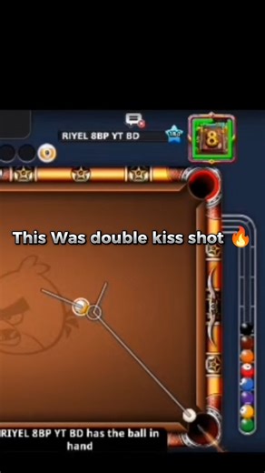 Single + Double Kiss shot || 8 Ball pool || Riyel8bpYT||