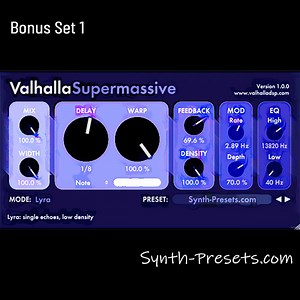Valhalla Supermassive Bonus Presets by Synth-Presets.com - valhalla Supermassive Presets