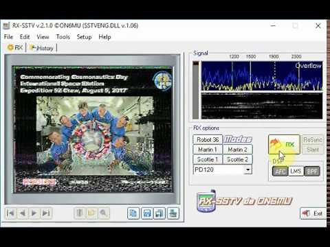ARISS SSTV Satellite Pass Using RX-SSTV Software