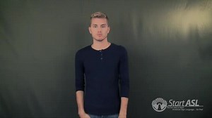 Watch how to sign 'point' in American Sign Language.