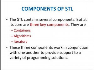 STL and It's components in C++