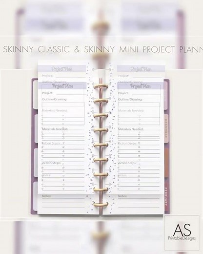 Happy Planner Skinny Project Plan Printable
