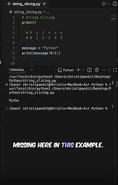 String Slicing in python (Part 1)