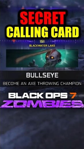 How To Unlock Secret BULLSEYE Calling Card In Black Ops 7 Zombies! #11 #shorts #callofduty