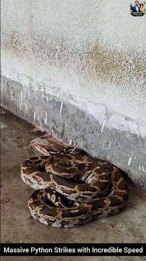 Massive Python Strikes with Incredible Speed #snake #wildliferescue #wildlifeentertainment #nature