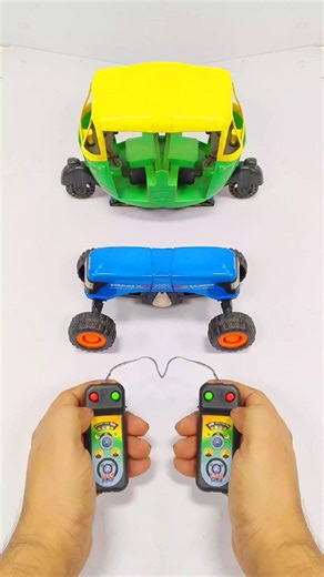 Auto rickshaw with DC motor / Upgrade Auto rickshaw / Unboxing Remote control gadi /DC motor RC gadi