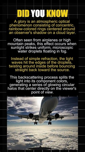 The Pilot's Ghost: Glory Optical Phenomenon Explained ✈️🌈