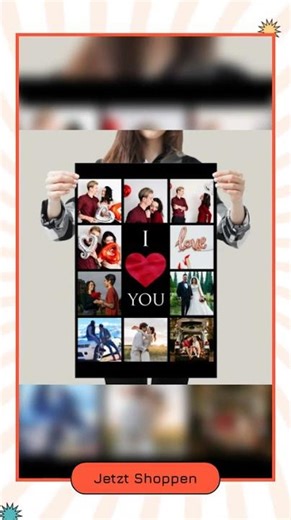 Personalisierte Fotocollage für Paare - Poster
