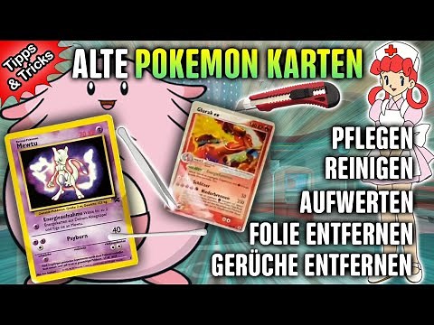 😱 Wir versuchen unsere Ebay Sammlung zu retten! ✂️| Pokemon Karten reinigen und Zustand verbessern