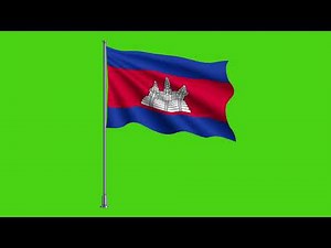 Cambodia Flag Green Screen Animation | Cambodia Flag Animation - 4K Flag Animation #CambodiaFlag