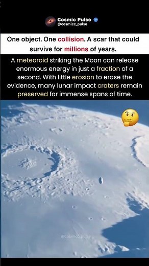 One Impact on the Moon Can Leave a Scar for Millions of Years 🌕💥 #shorts #trending #viral #space