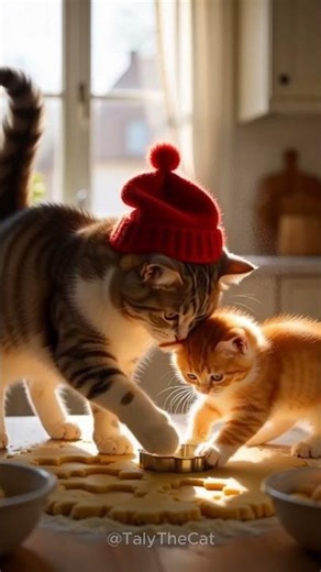 Mama Cat Trims Fur on the Farm and Makes Tiger Hat For Kittens At Home🐾🎩🐯
