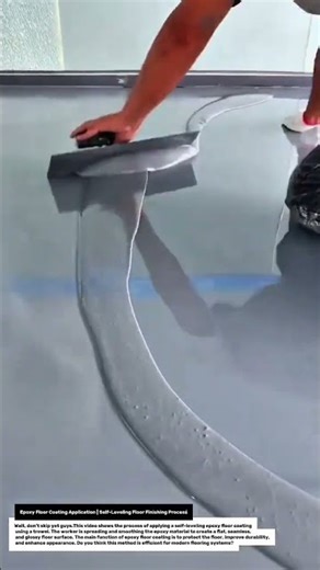 Epoxy Floor Coating Application | Self-Leveling Floor Finishing Process.