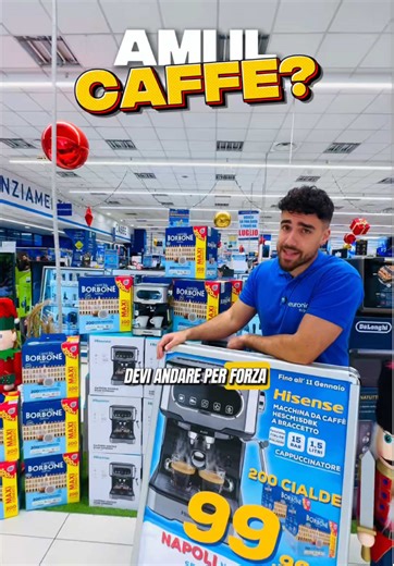 PROMO - HAPPY NEW YEAR 🥂🎉 Regali per la befana * HISENSE Macchina da caffè con Cappuccinatore Cialde/Polvere 200 cialde Borbone a 99,90€ 2 Biglietti del Napoli (distinti) Promo valide fino al 11 Gennaio e fino ad esaurimento scorte per i clienti STAR CLUB ⭐ #euronicstufano #perte #caffe #napoli #saldi