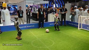 Booster Robotics T1 robots play a game of football. Video Credit: Booster Robotics #robotics #engineering #technology #robots | Wevolver.com
