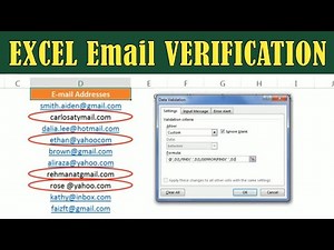 Excel Data Validation: Verify Email Addresses Instantly | Email Validation Formula