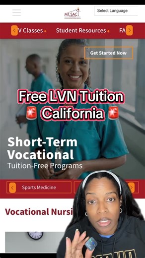 Colleen Clark on Instagram: "I heard you looking for an LVN program that won’t put you in debt, Mt. San Antonio College in California offers an LVN program where tuition can be covered through financial aid and grants. 📍Located in Walnut, California 📚Public community college (Mt. SAC) 🩺LVN program 💰Tuition-free for many students if you qualify for: • Pell Grant • California Promise Grant • State & institutional aid You may still pay small fees (books, uniforms, supplies), but NOT private sch
