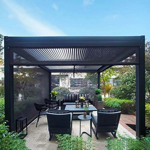 [Hot Item] Waterproof Aluminum Swimming Pool Roof Motorized Kits Opening Roof System Pergola