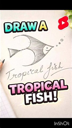 10-Second Fish Drawing.. Shorts #YouTubeShorts #Drawing #Sketch #ArtTutorial #HowToDraw #fish