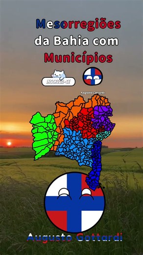 Mesorregiões da Bahia com Municípios #bahia #salvador #nordeste #praia #comida